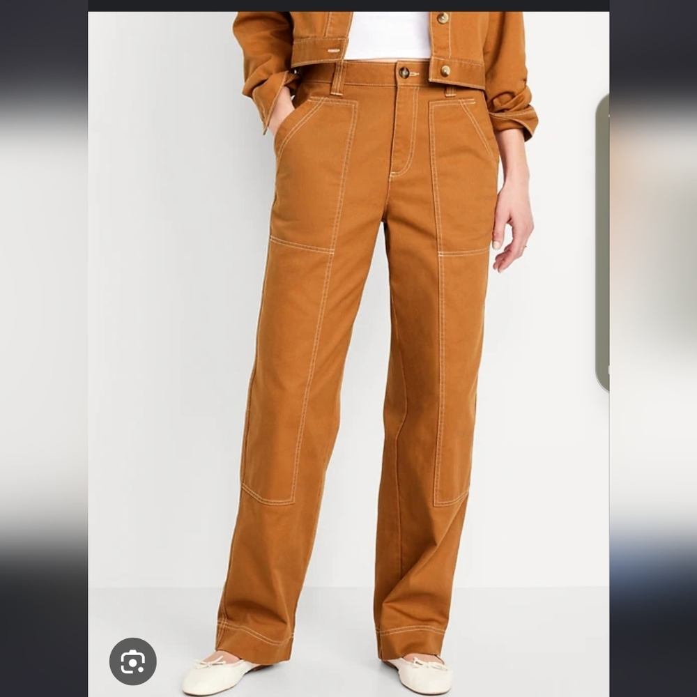 Old Navy Tan Wide Leg Pants High Waisted